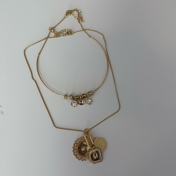 Anthropologie Gold Toned Layered Necklace Set of 2 - NWOT - Picture 3 of 6